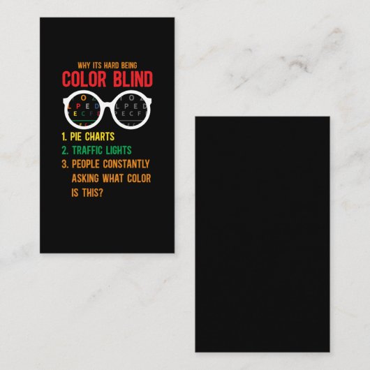 色盲検査眼鏡 名刺 (正面/裏面)