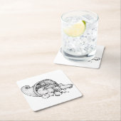 色盲 スクエアペーパーコースター (インサイチュ)