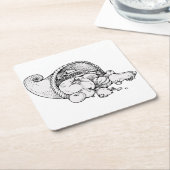 色盲 スクエアペーパーコースター (アングル)