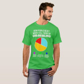 色盲 円グラフ 色盲ジョーク Tシャツ (正面フル)
