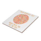 色盲Tシャツ - おもしろ色覚検査 タイル (側面)