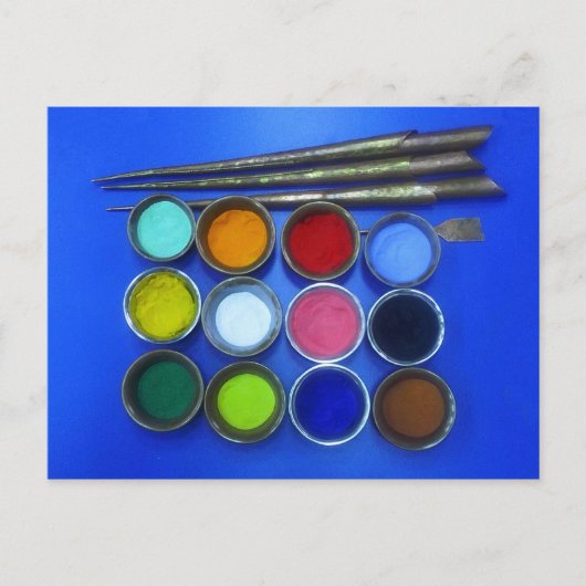 色砂を用いて仏曼荼羅の葉書を作る ポストカード (正面)