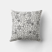 色私あなたのテーマのファンキーで腰回りが大きなレトロの花 クッション (裏面)