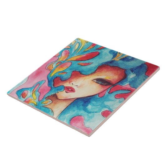 色素晴らし付きグラフィティ数々のタイルデザイン タイル (側面)