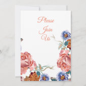 色素晴らし数々のの花結婚式招待状 招待状 (裏面)