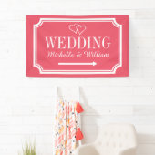 色結婚の方向記号バカスタムナー 横断幕 (インサイチュ)