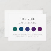 色結婚パレット付きのゲスト衣装カード エンクロージャーカード (正面/裏面)