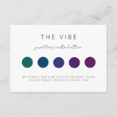 色結婚パレット付きのゲスト衣装カード エンクロージャーカード (正面)