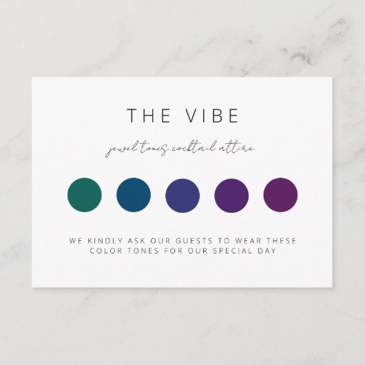 色結婚パレット付きのゲスト衣装カード エンクロージャーカード (正面)