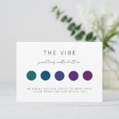 色結婚パレット付きのゲスト衣装カード エンクロージャーカード (スタンド正面)