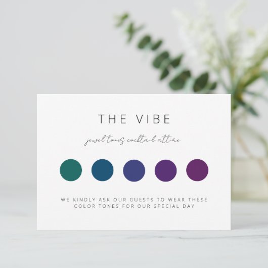 色結婚パレット付きのゲスト衣装カード エンクロージャーカード (スタンド正面)