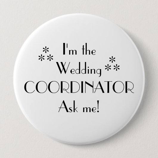 色結婚式の調整者をカスタマイズ 缶バッジ (正面)