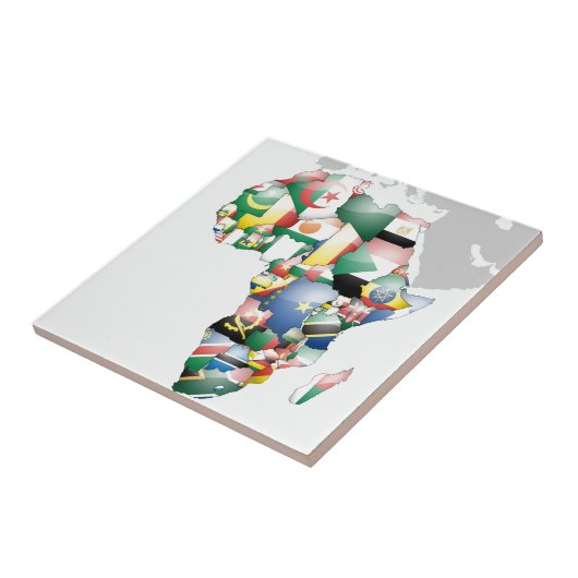 色統一された別:アフリカの旗のお祝い タイル (側面)