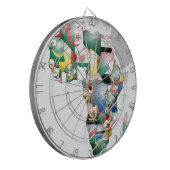 色統一された別:アフリカの旗のお祝い ダーツボード (正面左)