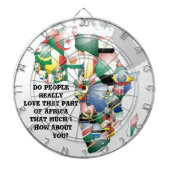 色統一された別:アフリカの旗のお祝い ダーツボード (正面)