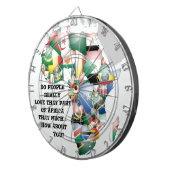 色統一された別:アフリカの旗のお祝い ダーツボード (正面右)