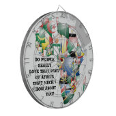 色統一された別:アフリカの旗のお祝い ダーツボード (正面左)