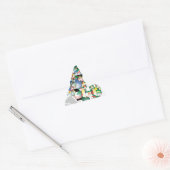 色統一された別:アフリカの旗のお祝い 三角形シール (封筒)