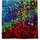 色絵を描消滅のドカラフルッモダント シャワーカーテン (正面)