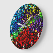 色絵を描消滅のドカラフルッモダント ラージ壁時計 (傾斜)
