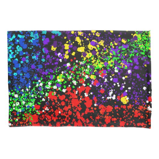 色絵を描消滅のドカラフルッモダント 枕カバー (正面)