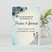 色絵を描結婚式招待状 招待状 (スタンド正面)