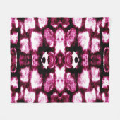 色絵を描背景アクアレルアートリキッドインク フリースブランケット (正面(横))