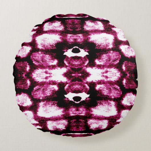 色絵を描背景アクアレルアートリキッドインク ラウンドクッション (正面)