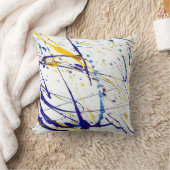 色絵を描(ばちゃばちゃ)跳ねる クッション (ブランケット)