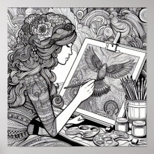 色絵本の贈り物 – 色絵画家 ポスター