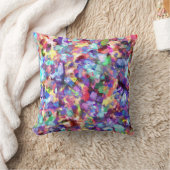 色絵画付 クッション (ブランケット)