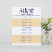 色美容師サロンカスタムサービス価格表 レターヘッド (スタンド正面)