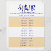 色美容師サロンカスタムサービス価格表 レターヘッド (正面/裏面)