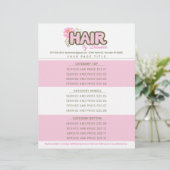 色美容師サロンカスタムサービス価格表 レターヘッド (スタンド正面)