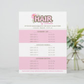 色美容師サロンカスタムサービス価格表 レターヘッド (スタンド正面)