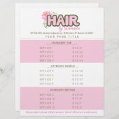 色美容師サロンカスタムサービス価格表 レターヘッド (正面/裏面)