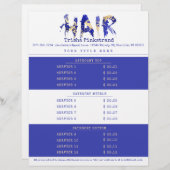 色美容師サロンカスタムサービス価格表 レターヘッド (正面/裏面)