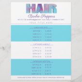 色美容師サロンカスタムサービス価格表 レターヘッド (正面)