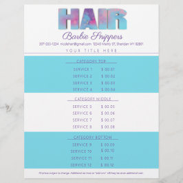 色美容師サロンカスタムサービス価格表 レターヘッド