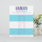 色美容師サロンカスタムサービス価格表 レターヘッド (スタンド正面)