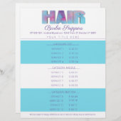 色美容師サロンカスタムサービス価格表 レターヘッド (正面/裏面)