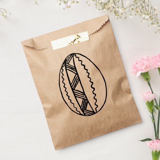 色自分の手描きイースターエッグスケッチ3 フェイバーバッグ (封をした状態)