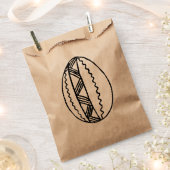 色自分の手描きイースターエッグスケッチ3 フェイバーバッグ (クリップ留めされた状態)