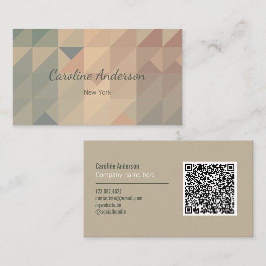 色自然形 名刺 (正面/裏面)