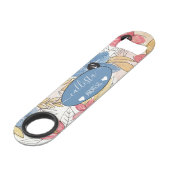 色自然水彩フローラ葉アート スピード栓抜き (正面アングル)