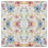 色自然水彩フローラ葉アート ファブリック (見本)