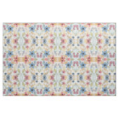 色自然水彩フローラ葉アート ファブリック (ファットクウォーター)