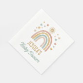 色自然水色レインボー&サンベビーシャワー スタンダードランチョンナプキン (角)