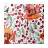 色自然、秋花 タイル (正面)