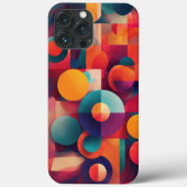 色茶色の黄色い丸い Case-Mate iPhoneケース (裏面)